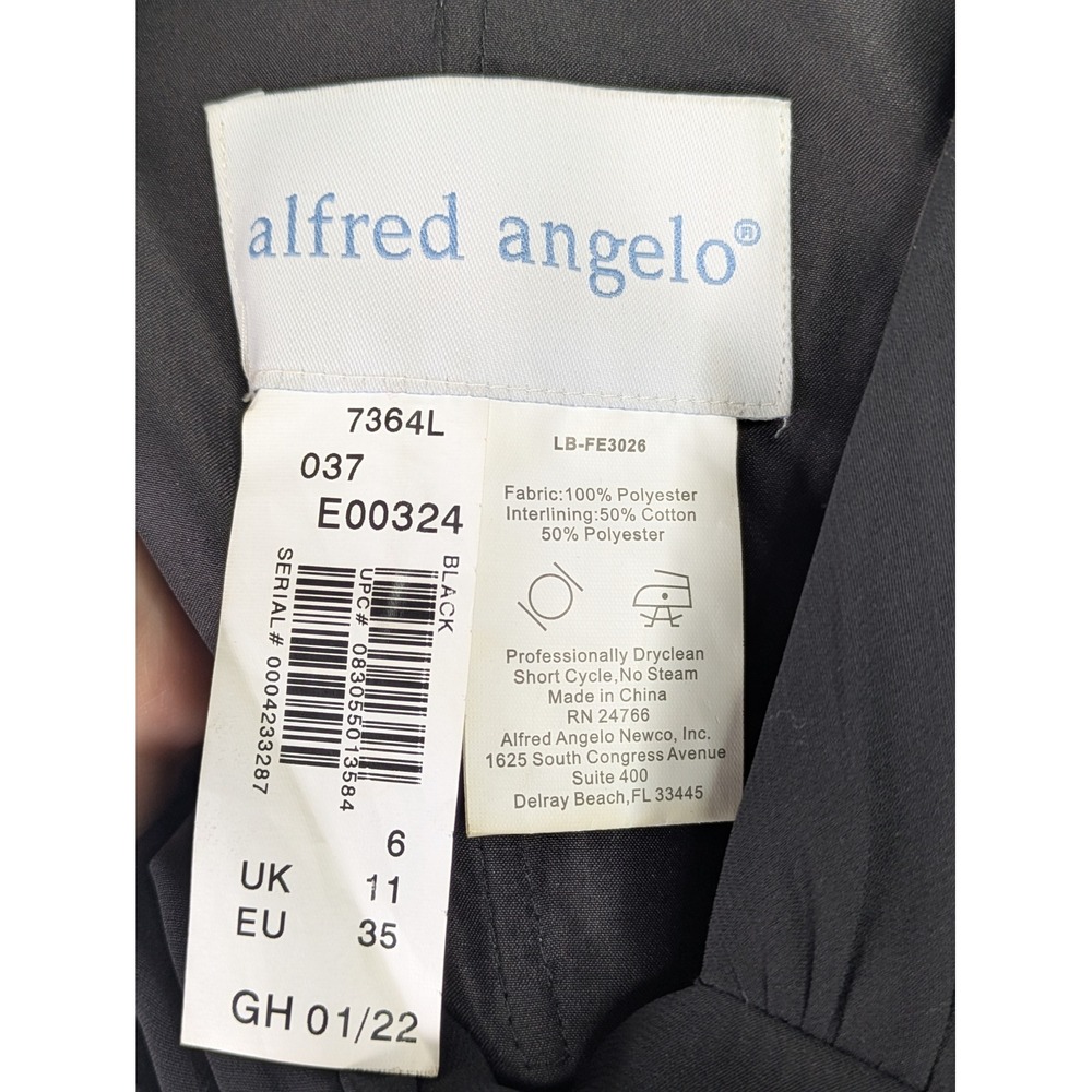 Alfred Angelo Women's Maxi Dress UK 11 US 6 Black Zipper‎ Buttons Wedding Classy - Picture 3 of 9
